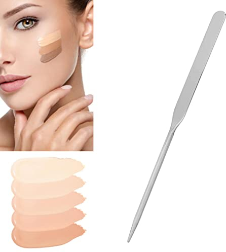 TMISHION Edelstahl Make up Spatel, Flüssiger Foundation Spatel Edelstahl Ergonomisches Nagelkunst Rührwerkzeug Make up Künstler Make up Werkzeug