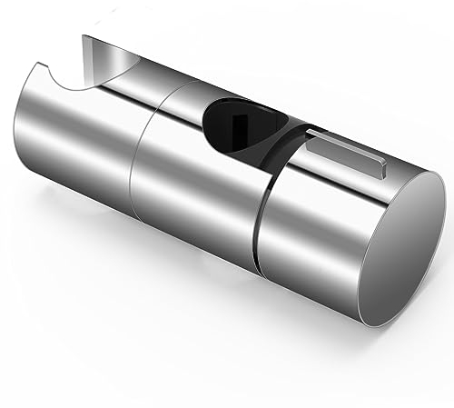 Supporto Doccia, Regolabile 18-25 mm Supporto Soffione Doccia, ABS Staffa Supporto Ddoccia Design Della Superficie Cromata Installazione Semplice Adatto per Barra, Saliscendi
