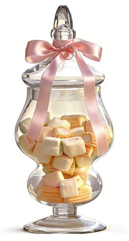 FCQLFYF Bonbonglas mit Deckel, Vorratsdosen Glas, Süßigkeiten Glas Mit Deckel, Für Süßigkeiten,Hochzeit,Candybar,Buffet,Küche,Party