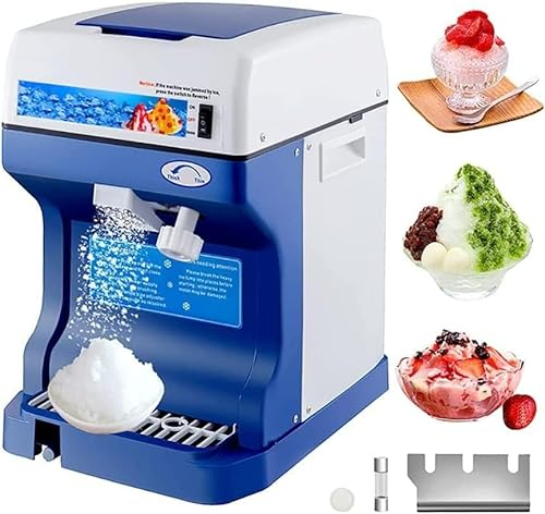 Rasoio per ghiaccio commerciale, dimensione del ghiaccio regolabile cono di neve da 120 kg/h con velocità di rotazione di 320 giri/min, tritaghiaccio elettrico per granite e dessert per ristorante