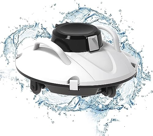 XINGLUOY Automatic Cordless Automatic Pool Cleaner, Electric Vacuum Cleaner for Above Ground Pool & Inground Swimming Pool, Strong Suction, for Above Ground Flat Pool up to 550 Sq.Ft