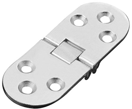 Lot de 2 charnières invisibles en acier inoxydable Argenté