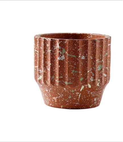 SBCGFY Vaso per cactus in cemento dal design moderno, per bonsai, piante grasse, piante grasse, piante grasse e cactus, facile da abbinare, vaso da fiori in cemento, colore nero (giallo, 17,5 x 16 cm)