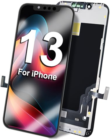DTD Écran pour iPhone 13, 6,1-Pouce Écran FHD et Remplacement Touch Screen True Tone Programmable, Face ID Compatible avec A2482/ A2631/ A2634/ A2635/ A2633