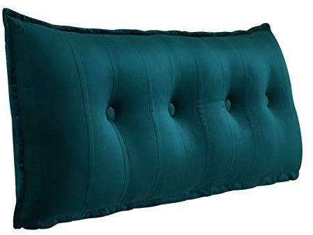 Lendenwirbelstützkissen aus Samt – stilvolles Rückenkissen für Sofa & Bett (140 x 8 x 50 cm) – ultimativer Komfort zum Lesen & Heimdekoration