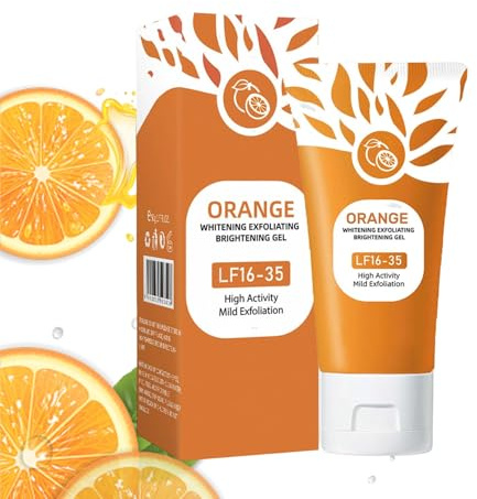 Orangen-Extrakt Peeling Gel mit Fruchtsäuren, Orange Reinigung Gel, Sanftes Körper- & Gesichts-Peeling für Strahlenden Teint, Natürliche Aufhellung bei Verfärbungen, 50g (1pc, 50g)