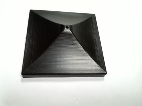 Fence Post Protection Caps for Wooden Posts 75mm x 75mm (3 X 3) Black Plastic Covers - Pack of 12