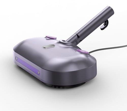 Scopa a vapore elettrica rotante F6, viola, serbatoio grande, cavo da 23 m, fari a LED
