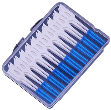 Zahnseidekopf – Mundzwischenraumbürste, Silikon-Interdentalbürste, 40-teilige Box Zahnseide | Perfekt für Zahnspangen Zahnpflege Plaqueentfernung Zähne putzen Frauen Männer Tägliche Mundhygiene