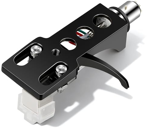 EEEKit AT-3600L Cartridge Stylus, Black Headshell Fit for Technics SL D1, SL D1K, SL D2, SL D202, SL D205, SL D2K, SL D3, SL D303, SL D33, SL D3K, SL D5