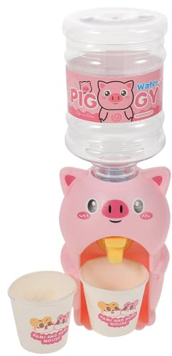 MUSISALY Mini Dispensador de Agua, Juguete Educativo Diseño de Cerdito Rosa, Fuente de Agua Funcional para Casas de Muñecas y Juegos de rol, Adecuado para Desarrollo Color Color Aleatorio