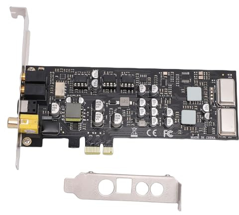 Plyisty Carte Son PCIE, Carte Son HiFi PCI Express avec 100 DB SNR et Plusieurs Interfaces, pour Un Traitement Professionnel et Une Sortie Sonore Claire