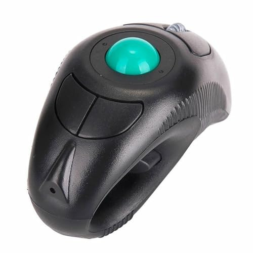 IDEANATEGRATE Mouse Wireless Trackball Portatile Connessione 2.4ghz e 5 Tasti, Design Ergonomico a Forma di Delfino in Plastica, per Laptop
