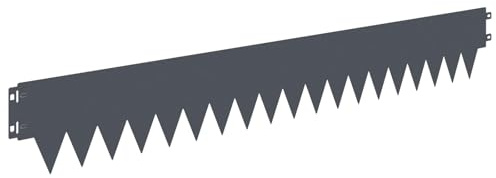 vidaXL Bordure de Pelouse 20 pc 103 x 15 cm Acier Anthracite