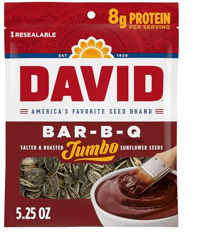 New 301824 David Sunflower Seeds 5.25 Oz BBQ (12-Pack) Snacks Cheap Wholesale Discount Bulk Snacks Snacks Fashion Accessories