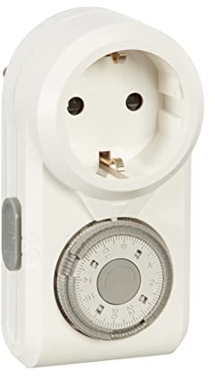 Legrand 699811 Temporizador electrónico enchufable con función diaria, Blanco