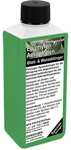 GREEN24 Epiphyten-Dünger Bromelien Tillandsien Flüssigdünger HIGHTECH düngen, Blattdünger NPK Volldünger Konzentrat