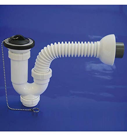 Sifon Curvo Extensible T-32-F Multiorientable 1 1/2, con Válvula y Tapón.