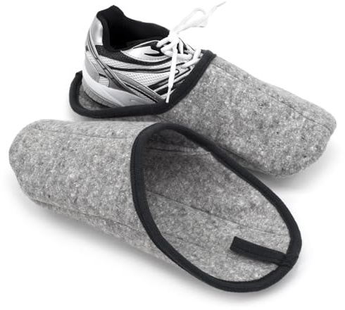 Pantoffelmann Museumspantoffeln ohne ABS Sohle I Überziehbare Filzpantoffeln für Handwerker I Besucherhausschuhe zum Schutz vor Schmutz & Kratzern I Waschbare Gäste-Hausschuhe