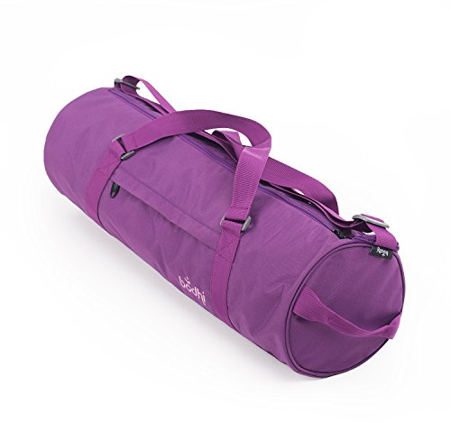 Bodhi Yogatasche ASANA City Bag, groß & geräumig, Yogamattentasche mit Schulterband und Handtrageband, spritzwasserfest (aubergine)