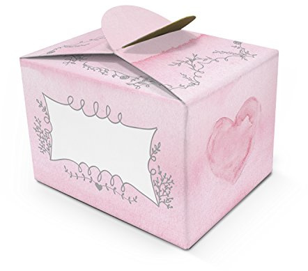 Logbuch-Verlag 10 kleine rosa Geschenkschachteln HERZ Mini Geschenkbox 8 x 6,5 x 5,5 cm Verpackung Gastgeschenk Mitgebsel Give-away Schachtel Box