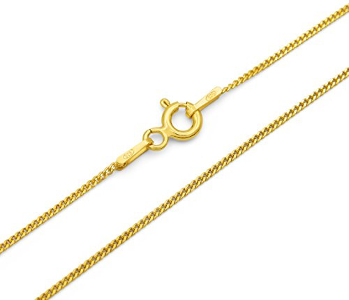 Kauf-mich-weg Panzerkette 925 Sterling Silber vergoldet 1,0mm breit Länge wählbar 36 40 45 50 55 60 cm Silberkette Gold Halskette Kette Damen Herren