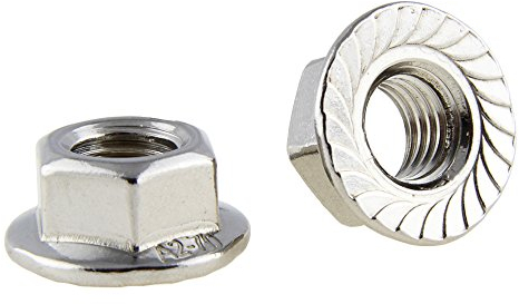 D´s Items | Flanschmuttern - M10 - DIN 6923 - Edelstahl A2 - [20 Stück] - | Bundmuttern | Sperrzahnmuttern | Sechskantmuttern mit Flansch und Sperrverzahnung V2A