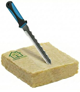 Green Home Dämmstoffmesser mit Kunststoffgriff (TPR) – 2 Komponentengriff - 20 cm Klingenlänge – Feststehende Klinge – Isoliermesser