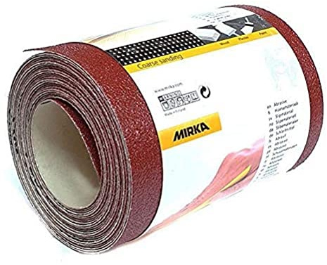 Mirka Schleifpapier Rolle Rot 115 mm x 5 m Korn P120 | Ideal für Holz Metall Kunststoff hohe Schleifleistung lange Haltbarkeit einfache Anwendung