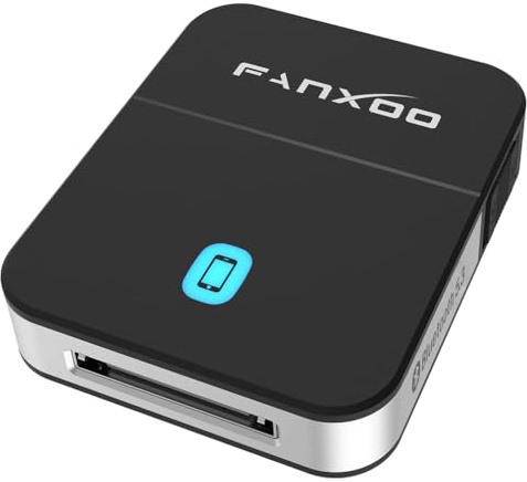 Fanxoo DockPro Adaptador Bluetooth de 30 Pines para Bose SoundDock y iPhone iPod Otros Altavoces de Base de 30 Pin con Cable Auxiliar de 3,5 mm (no para automóviles)