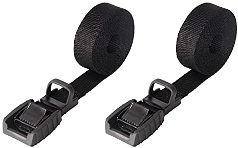 Mind and Action 16 Ft Sturdy Tie Down Strap Lashing Strap with Rubber Padded Cam Lock Buckle,for Car Roof Rack,Kayak Canoe SUP Surfboard Tie Down,Boat Trailer Tow Strap(2 Pack)