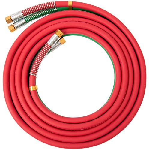 SPARC Tuyau de soudage Oxy acétylène de qualité T 3/16 avec raccords B + ensemble anti-traction