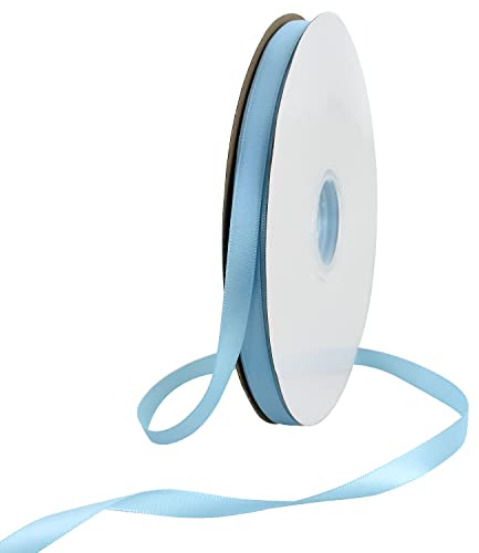 TONIFUL Satin Geschenkband 10mm x 91m,Hellblau Geschenkverpackungsband für Geschenkverpackung Weihnachten Geburtstag Hochzeit DIY Dekoration