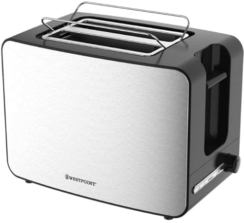 Westpoint Deluxe 2 Slice Toaster, Stainless Steel, 2 Slice, Brushed and Polished