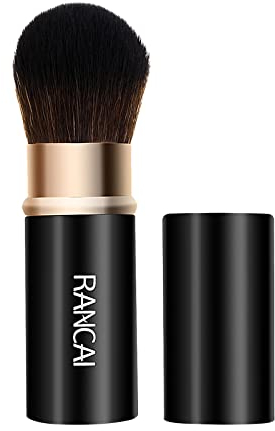 Pinceau de voyage pour fard à joues, maquillage rétractable, fond de teint, petit pinceau avec couverture, outil de maquillage
