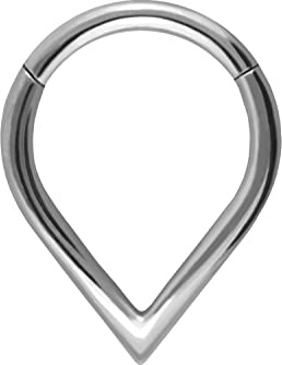 PIERCINGLINE Titan Segmentring Clicker | SPITZ | Ohrpiercing Tragus Helix Conch Daith Septum Piercing | Farb & Größenauswahl