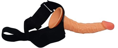 Umschnallpenis für Frauen, 21cm Silikon Umschnall-Dildos Realistische Dildos mit Starkem Saugnapf Abnehmbar Analplug Einstellbar Harness Umschnall-Dildo für Manner Lesben SM Erotik Sexspielzeug,Flesh