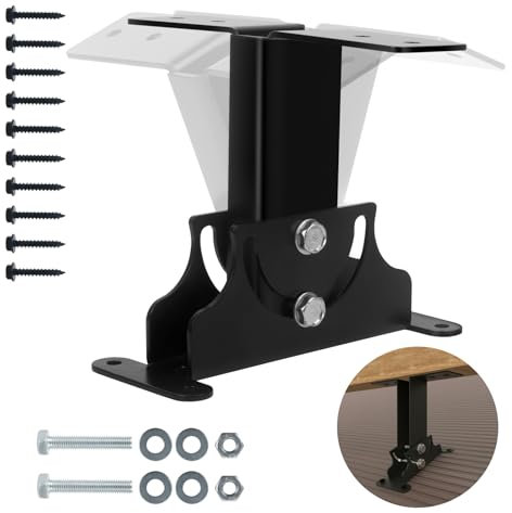 1 lot de supports de poutre de toit réglables robustes pour pergola et terrasse - Convient aux poutres en bois