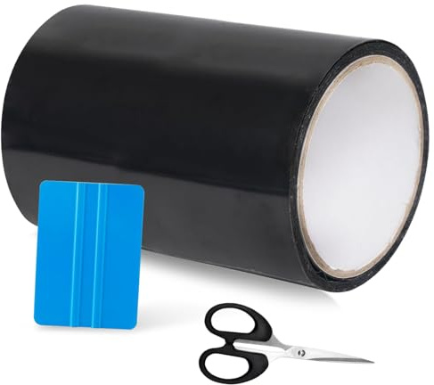 SOETDERT Pool Reparaturset, Wasserdicht Reparatur Klebeband mit Schere | Unterwasser Flickzeug Set zum Abdichten und Reparieren, Pool Flicken Klebeband für Outdoor, Wasserbett, Zelt, Pools (Schwarz)