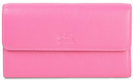 Hamosons Kellnerbörse, Kellnergeldbeutel, Kellnerportemonaie, Kellnergeldbörseaus, aus weichem Echt-Leder, Modell 92430 - Jahn-Lederwaren (Pink)