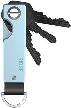 The Ridge Key Organizer - Compact Metallic Key Holder | Minimalist Innovative Keyholder for Women (Sea Glass)
