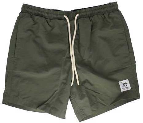 Surf Monkey Costume da bagno uomo Quick-Dry - Volley Short da nuoto, Oliva, XL