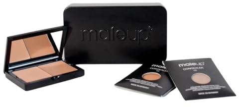 MaleUp Herren Concealer Medium – 2er-Set Concealer Augenringe Männer MADE IN GERMANY – Für müde Augen & Hautunebenheiten – pflegend & ergiebig
