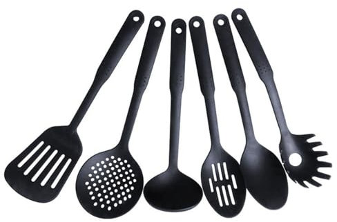 Pentole Da Cucina Da 6 Pezzi, Gadget Per La Casa, Cucchiaio Per Mescolare In Nylon Antiaderente, Spatola Da Cucina, Colino A Manico Lungo, Set Di Utensili Da Cucina