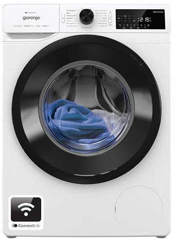 Gorenje WPAM94A1T Waschmachine mit Dampffunktion/ConnectLife / 9Kg / 1400 U/min / 15 Programme/Totaler AquaStop/Wave Active Trommel/ExtraHygiene/PowerWash/Schnell Waschgang/EEK: A-10%