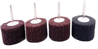 Lot de 4 disques de polissage abrasifs non tissés pour perceuses - Grains 120, 180, 320, 600 - Disques de polissage pour métal, bois, plastique - 1/4, 30 x 30 x 6 mm