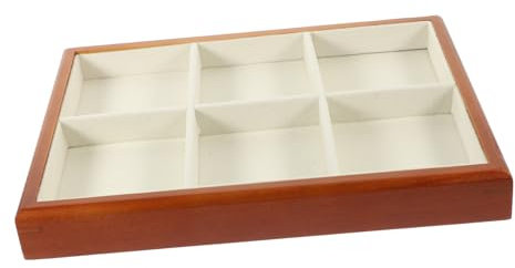 BUGUUYO Plateau à Bijoux Bois Avec Intérieur Pelucheux Organisateur Pour Colliers Bagues Montres Présentation Décorative Pour Maison