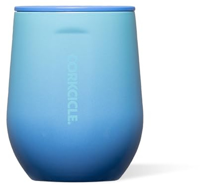 Corkcicle Bicchiere da vino isolato senza stelo, 350 ml – Boom Box blu