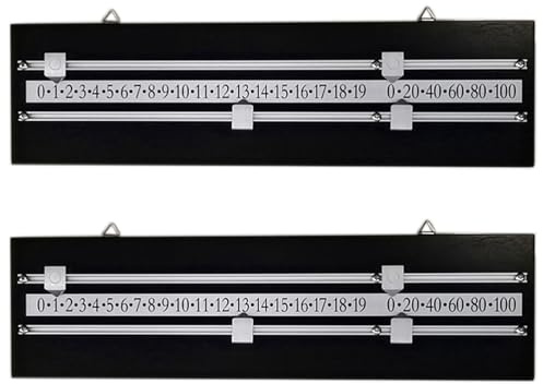 Remingtape 2X Snooker Anzeige Tafel Komplett mit Ergebnis/Schienen und Zeigern für Billard Lieb Haber Snooker Spiele Billard Ergebnis Bewahrer Schwarz