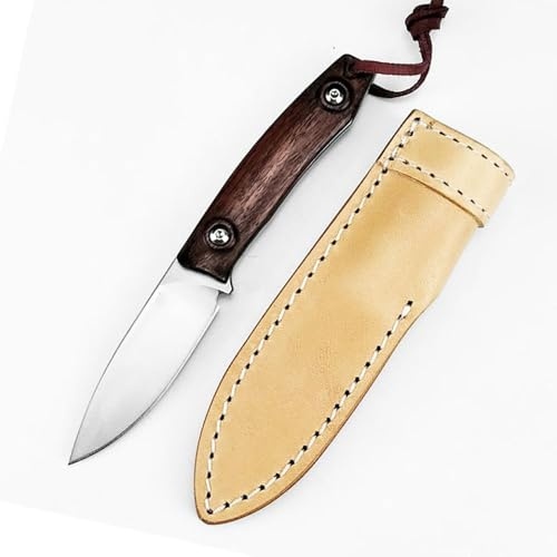 Joa Festes Gegen Full Tang messer outdoor Jagdmesser D2, feststehende Sandelholz messer EDC mit Holster